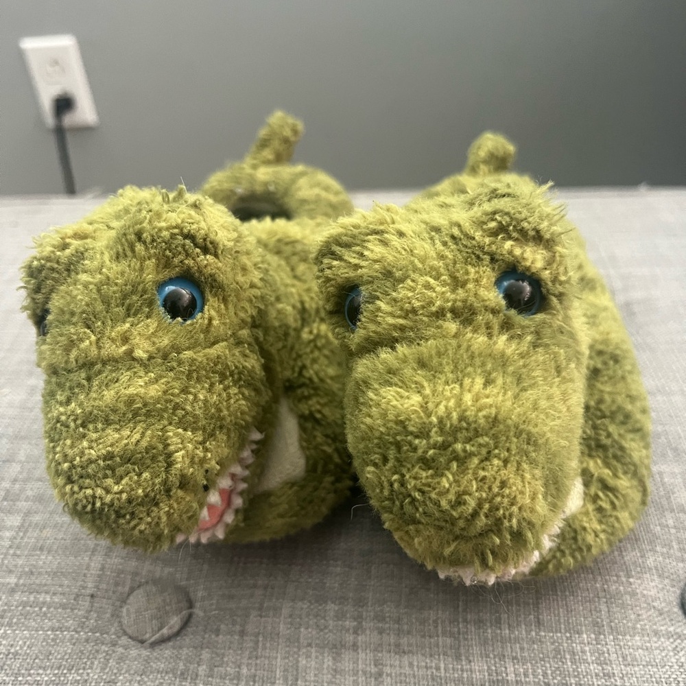 Build A Bear Dinosaur Plush Slippers
